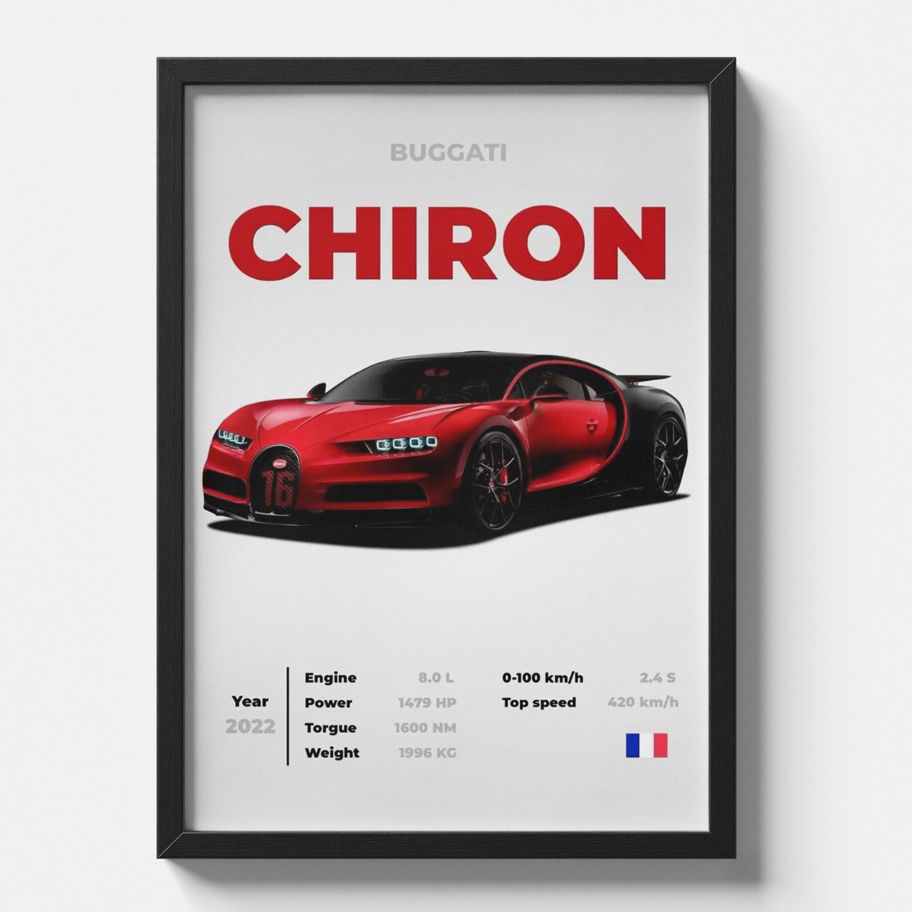 Bugatti Chiron Specs Artwork