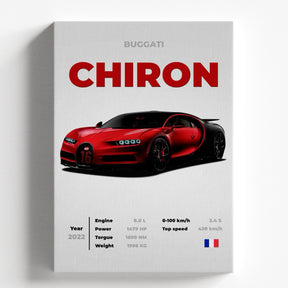 Bugatti Chiron Specs Artwork