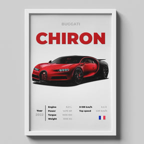 Bugatti Chiron Specs Artwork