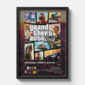 Grand Theft Auto V Classic Collage Game Poster