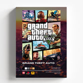 Grand Theft Auto V Classic Collage Game Poster