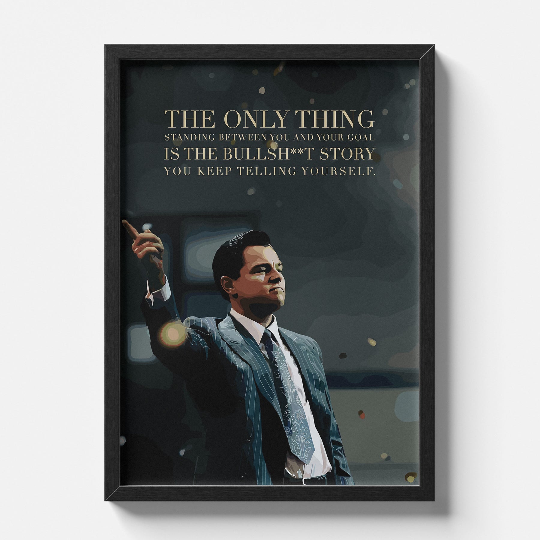 Stop Excuses Success Mindset Motivational Quote Poster