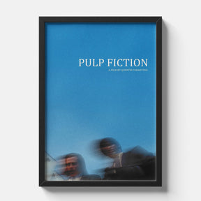 Pulp Fiction Minimalist Blue Cinematic Movie Poster Art