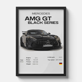 Mercedes-AMG GT Black Series Poster | High-Performance Supercar Wall Art