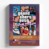 Grand Theft Auto Vice City Retro Collage Poster