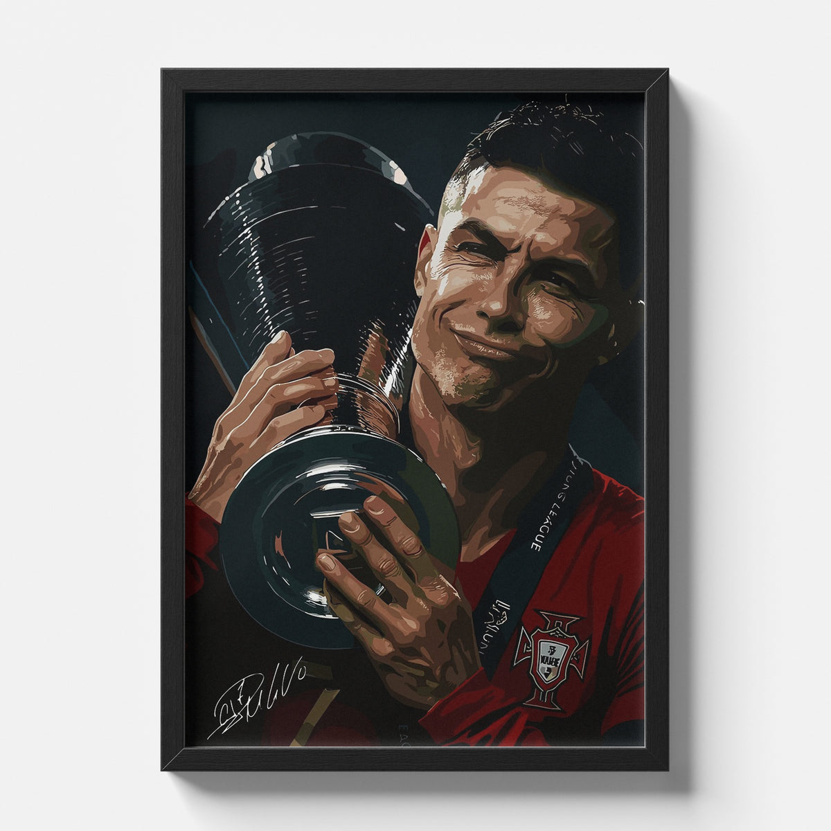 Cristiano Ronaldo Trophy Poster | CR7 Portugal Football Wall Art