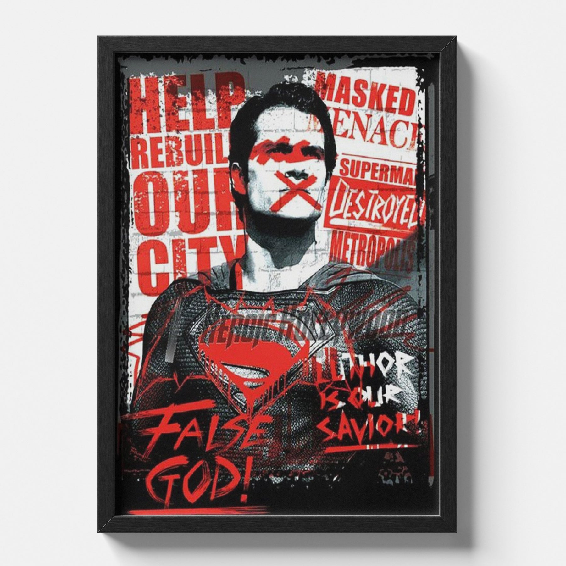 Superman False God Graffiti Artwork