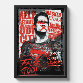 Superman False God Graffiti Artwork
