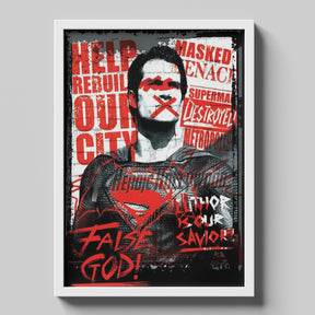 Superman False God Graffiti Artwork