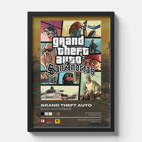 Grand Theft Auto San Andreas Classic Collage Poster