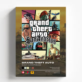 Grand Theft Auto San Andreas Classic Collage Poster