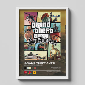 Grand Theft Auto San Andreas Classic Collage Poster