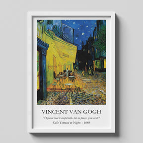 Vincent Van Gogh - Cafe Terrace at Night Painting Poster