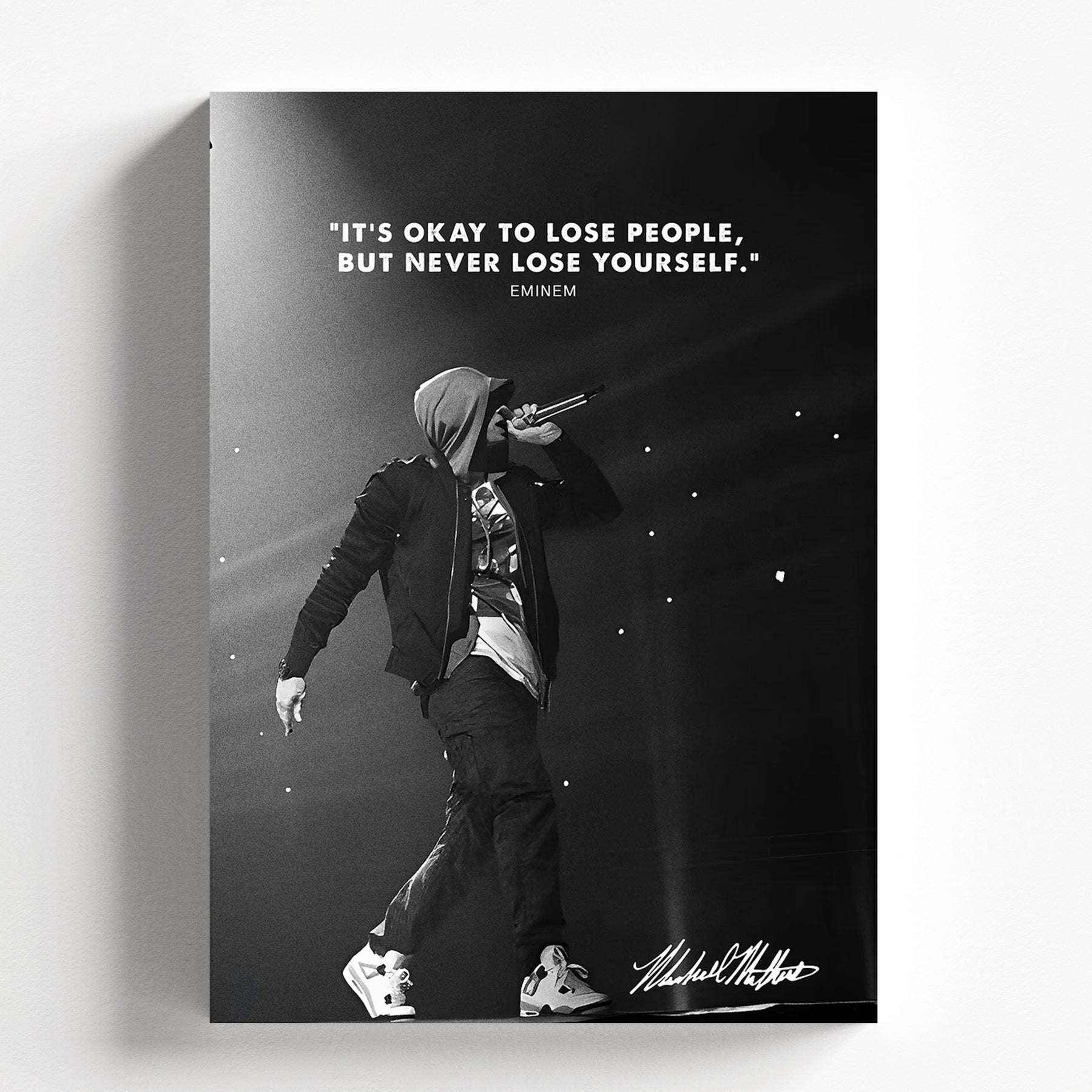Eminem Inspirational Quote Poster Hip Hop Wall Decor