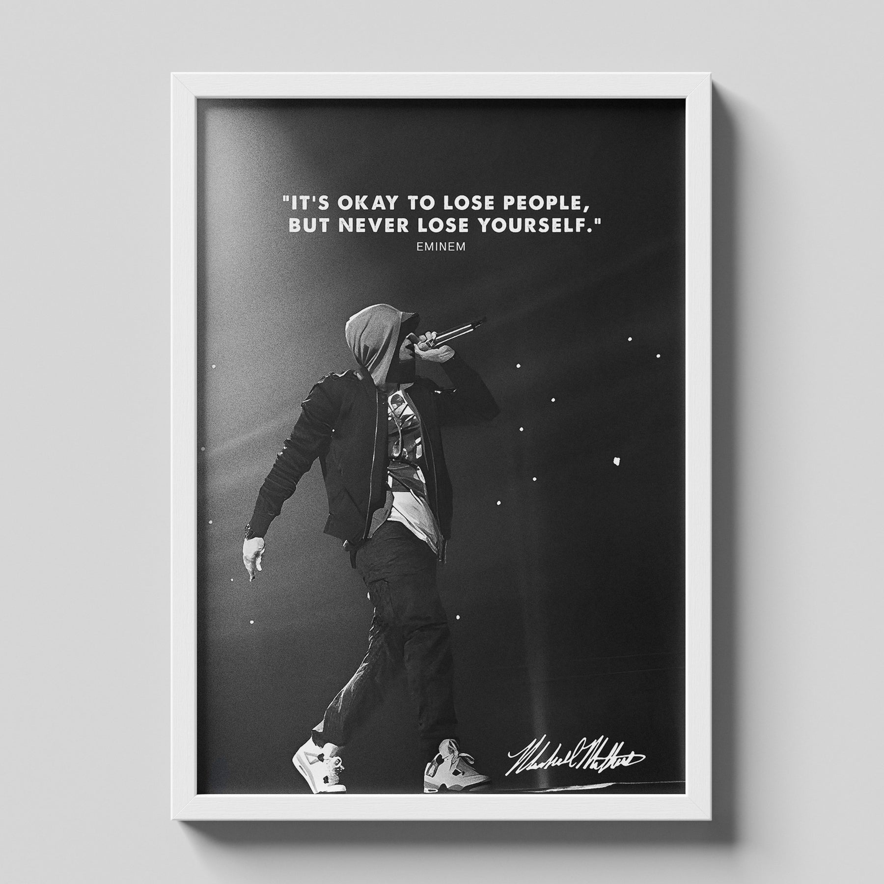 Eminem Inspirational Quote Poster Hip Hop Wall Decor