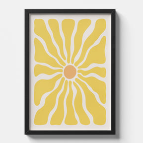 Boho Sunburst Flower Artwork