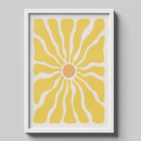 Boho Sunburst Flower Artwork