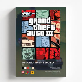 Grand Theft Auto III Retro Game Poster
