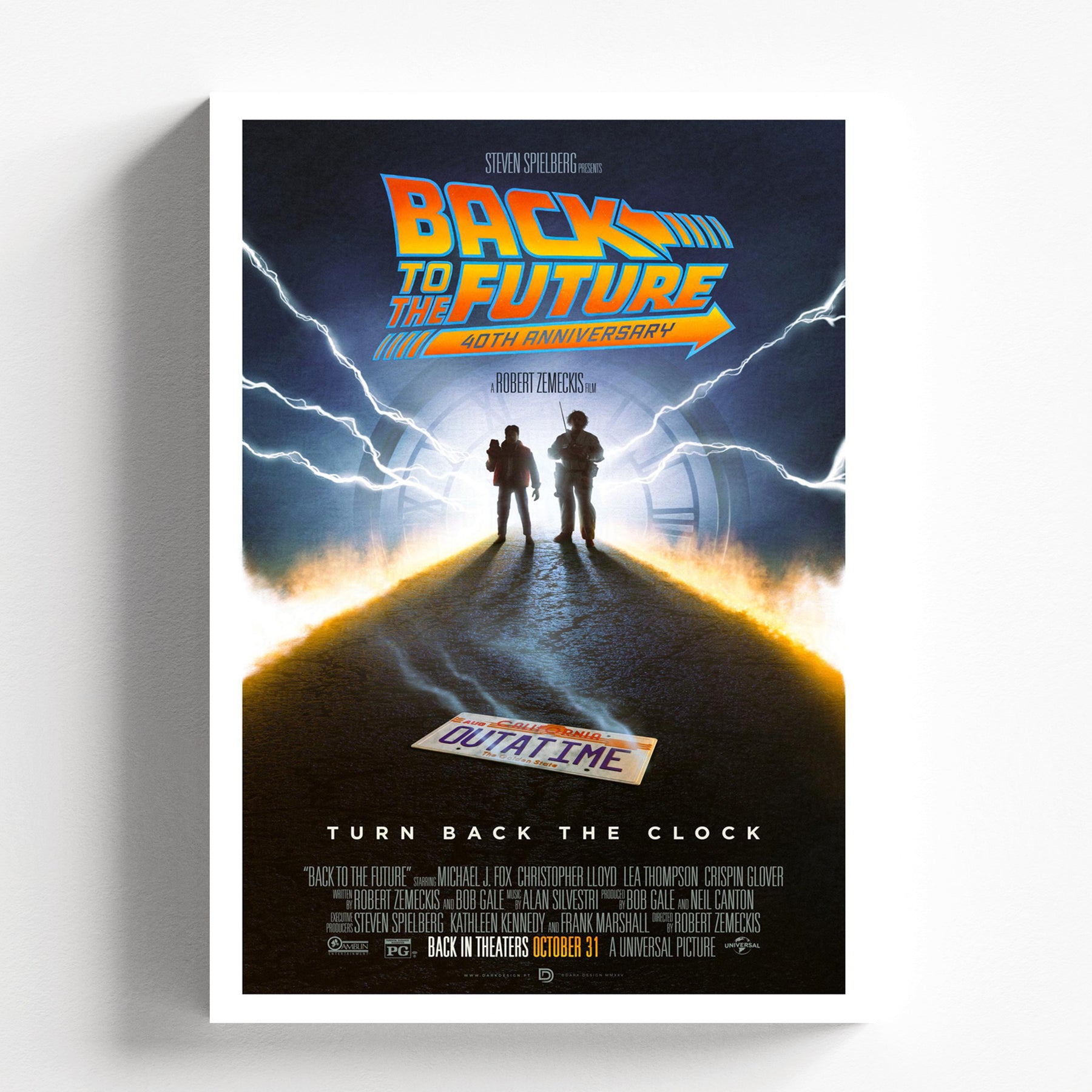 Back to the Future Anniversary Poster Time Travel Wall Art