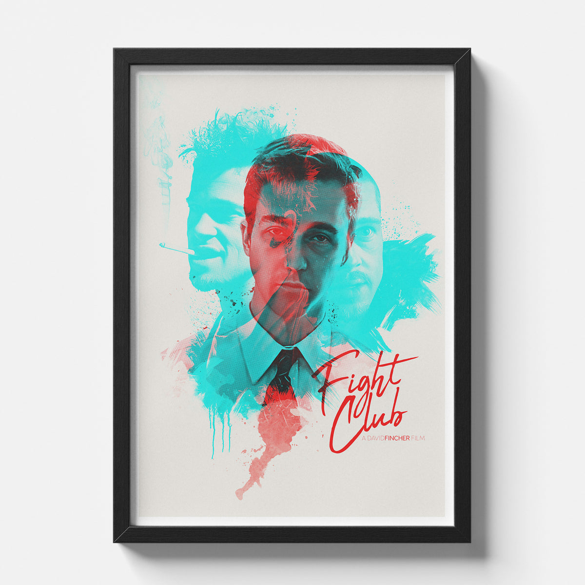 Fight Club Artistic Portrait Movie Poster Modern Wall Art