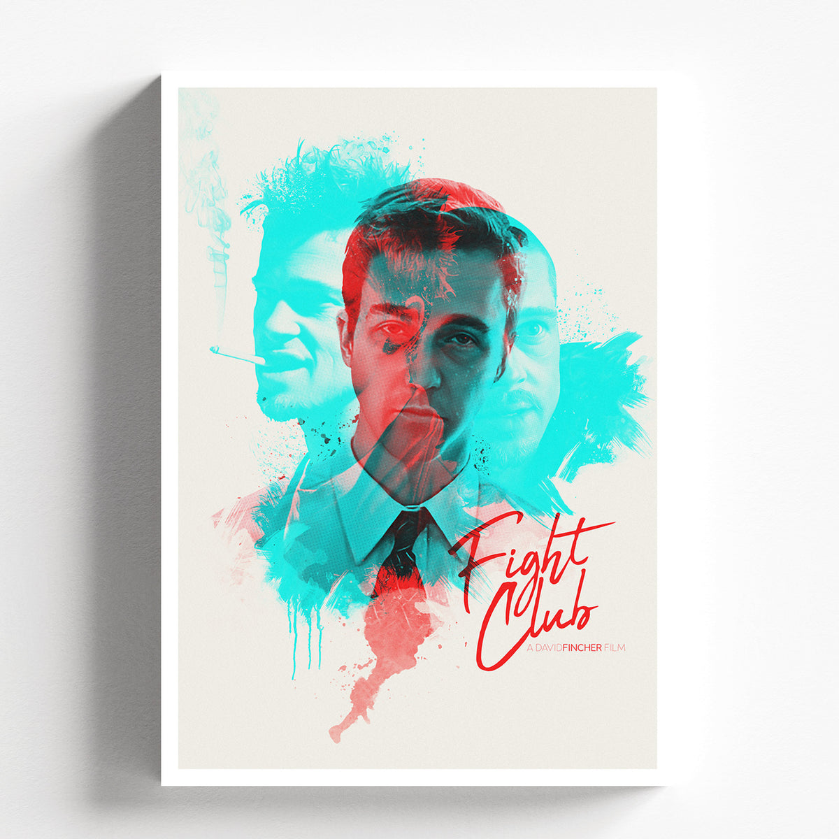 Fight Club Artistic Portrait Movie Poster Modern Wall Art