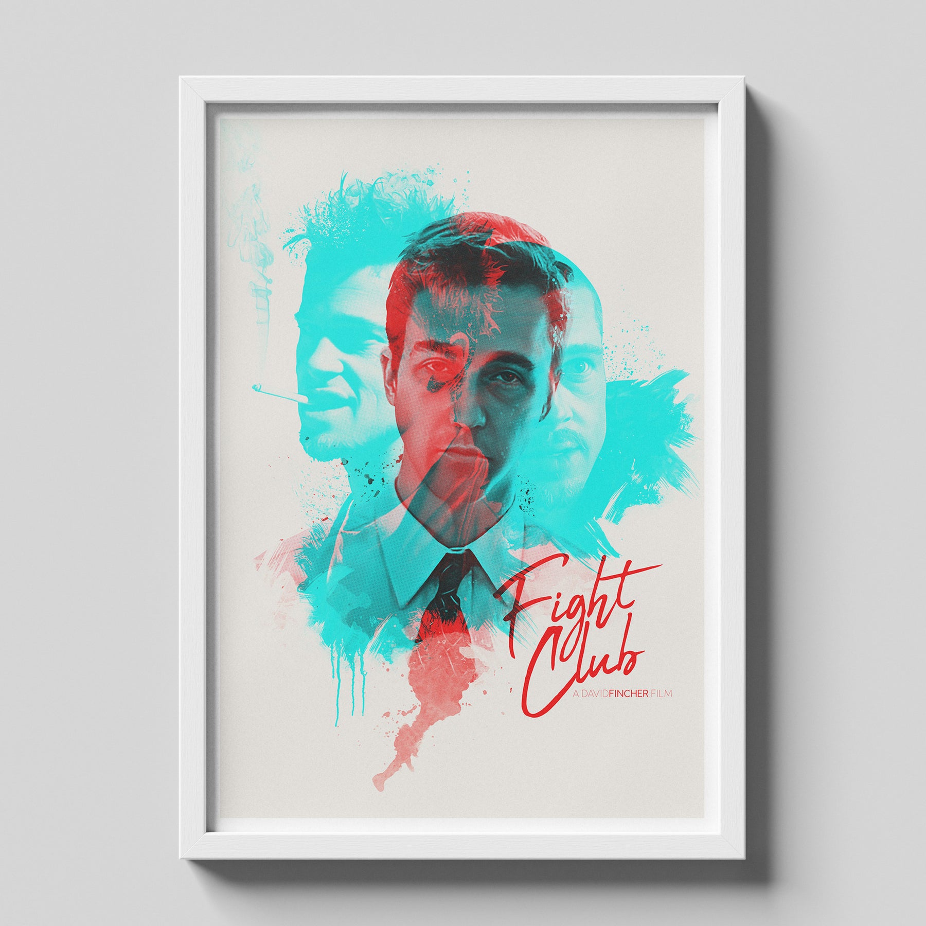 Fight Club Artistic Portrait Movie Poster Modern Wall Art