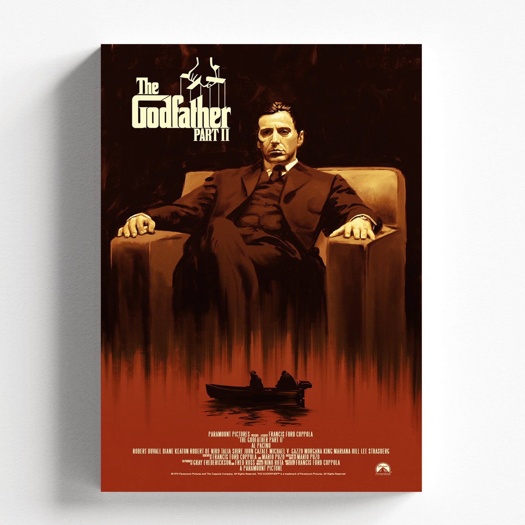 Godfather Part II Cinematic Minimalist Movie Poster Art