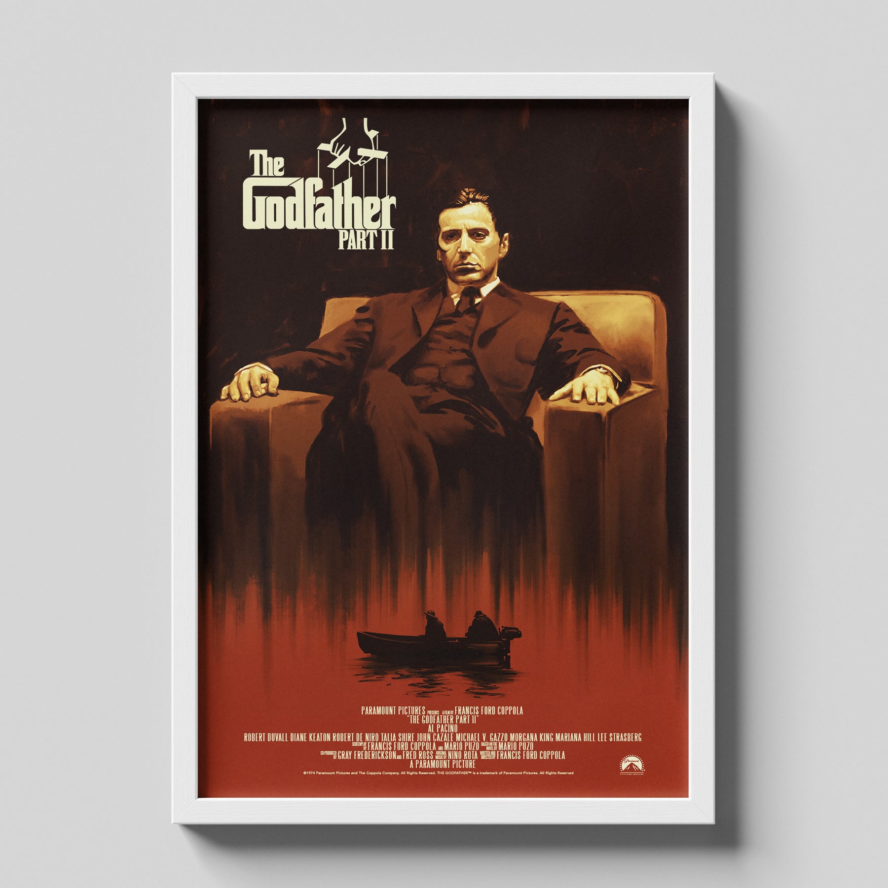 Godfather Part II Cinematic Minimalist Movie Poster Art