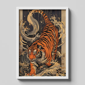 Majestic Tiger Power and Strength Art Poster