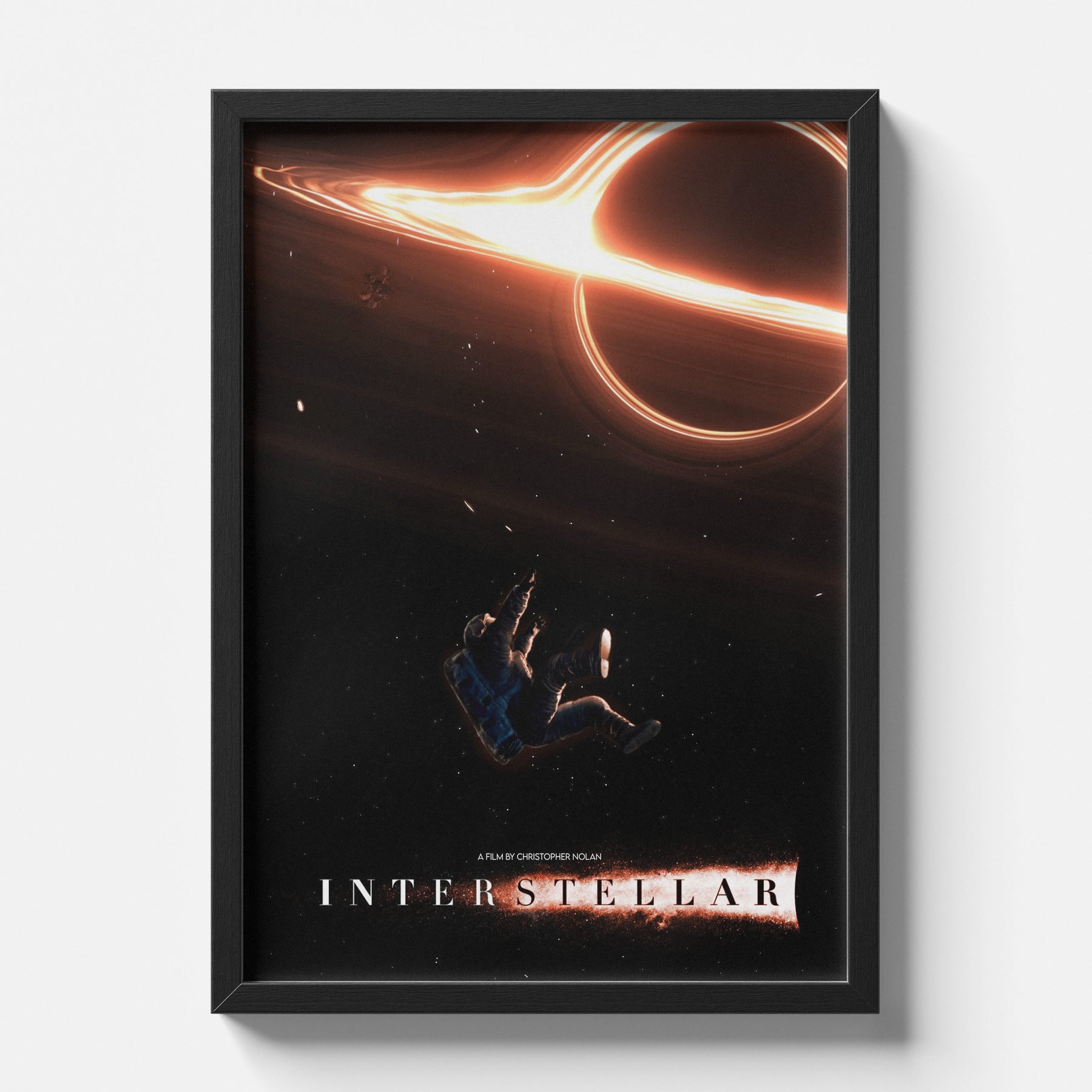 Interstellar Astronaut Falling Into Black Hole Poster