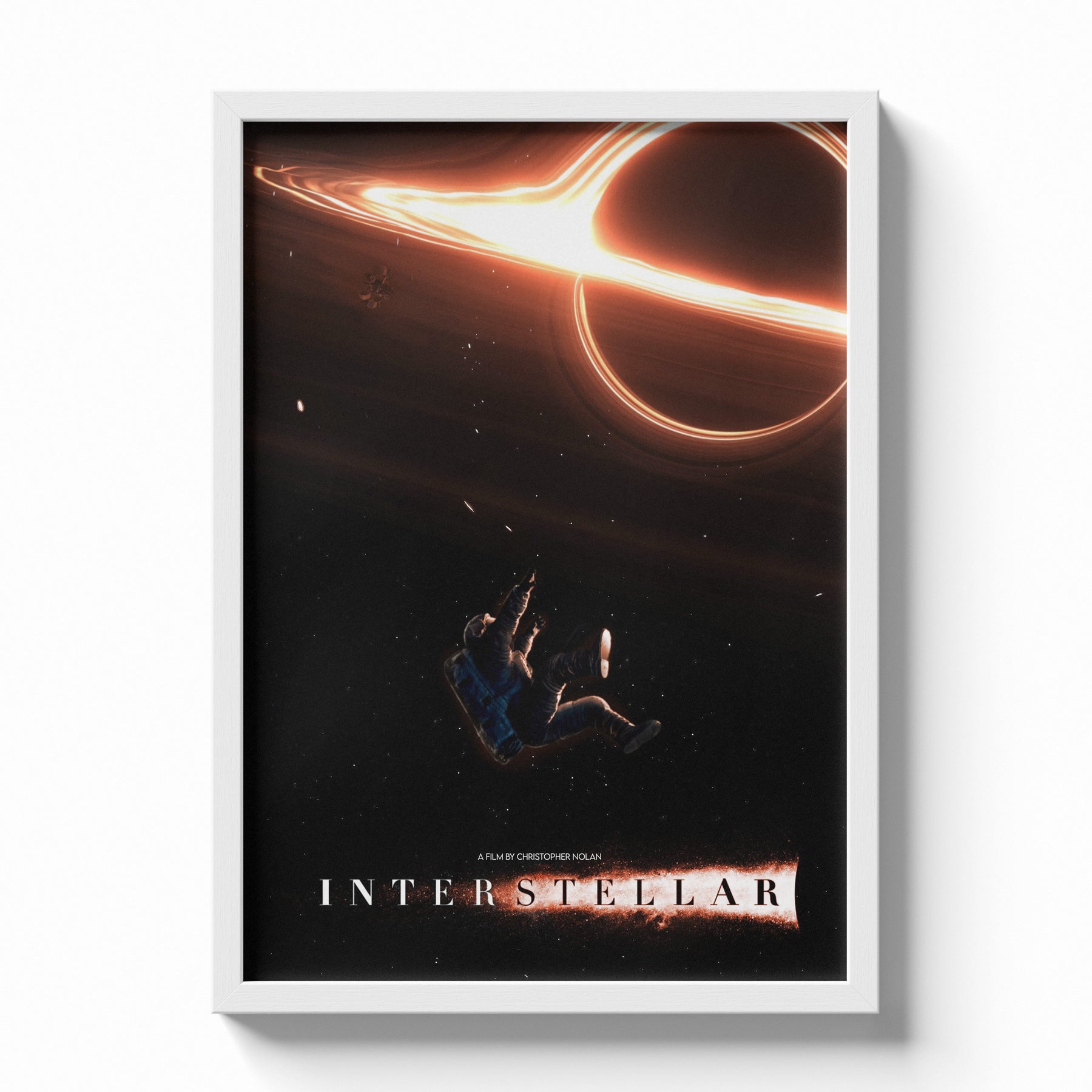 Interstellar Astronaut Falling Into Black Hole Poster