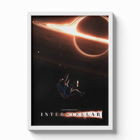 Interstellar Astronaut Falling Into Black Hole Poster