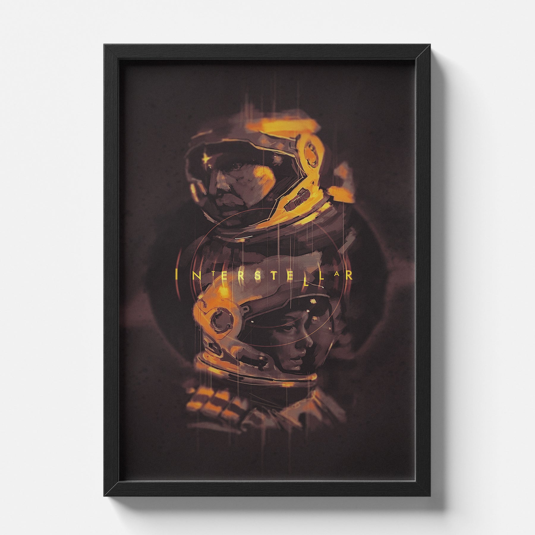 Interstellar Dual Astronaut Portrait Poster