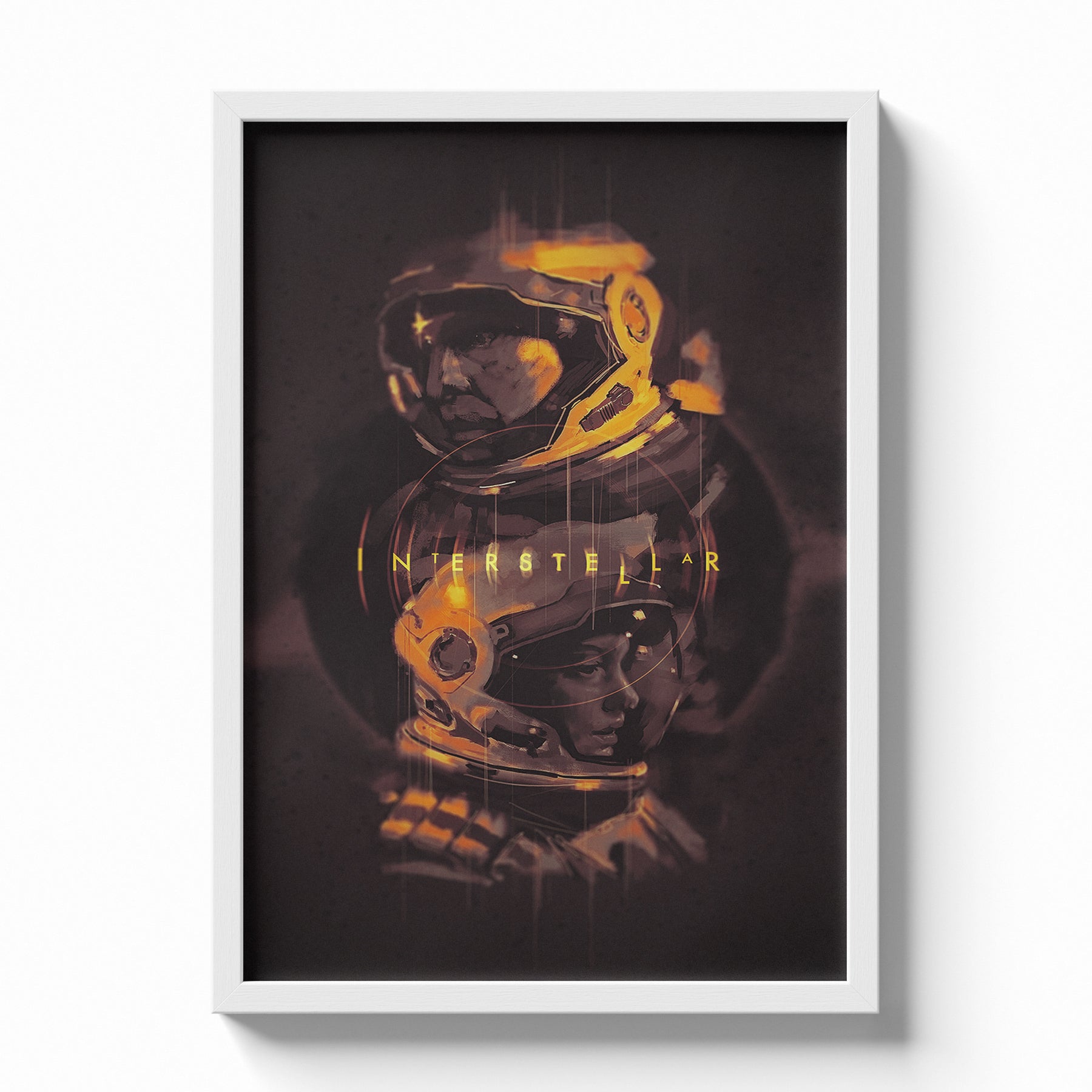 Interstellar Dual Astronaut Portrait Poster