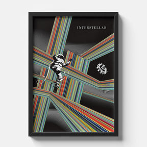 Interstellar Space-Time Grid Astronaut Poster