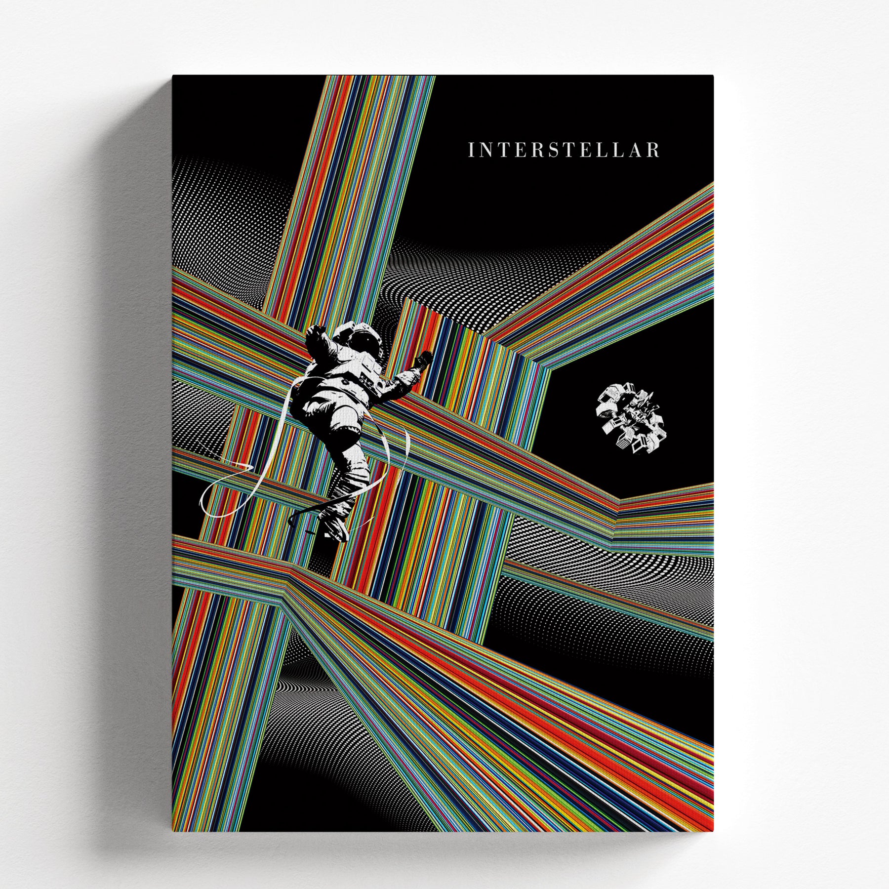 Interstellar Space-Time Grid Astronaut Poster