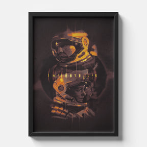 Interstellar Dual Astronaut Portrait Poster