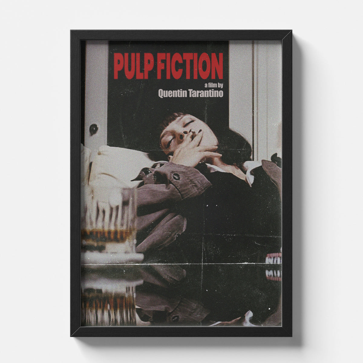Pulp Fiction Retro Minimal Movie Poster Vintage Wall Art