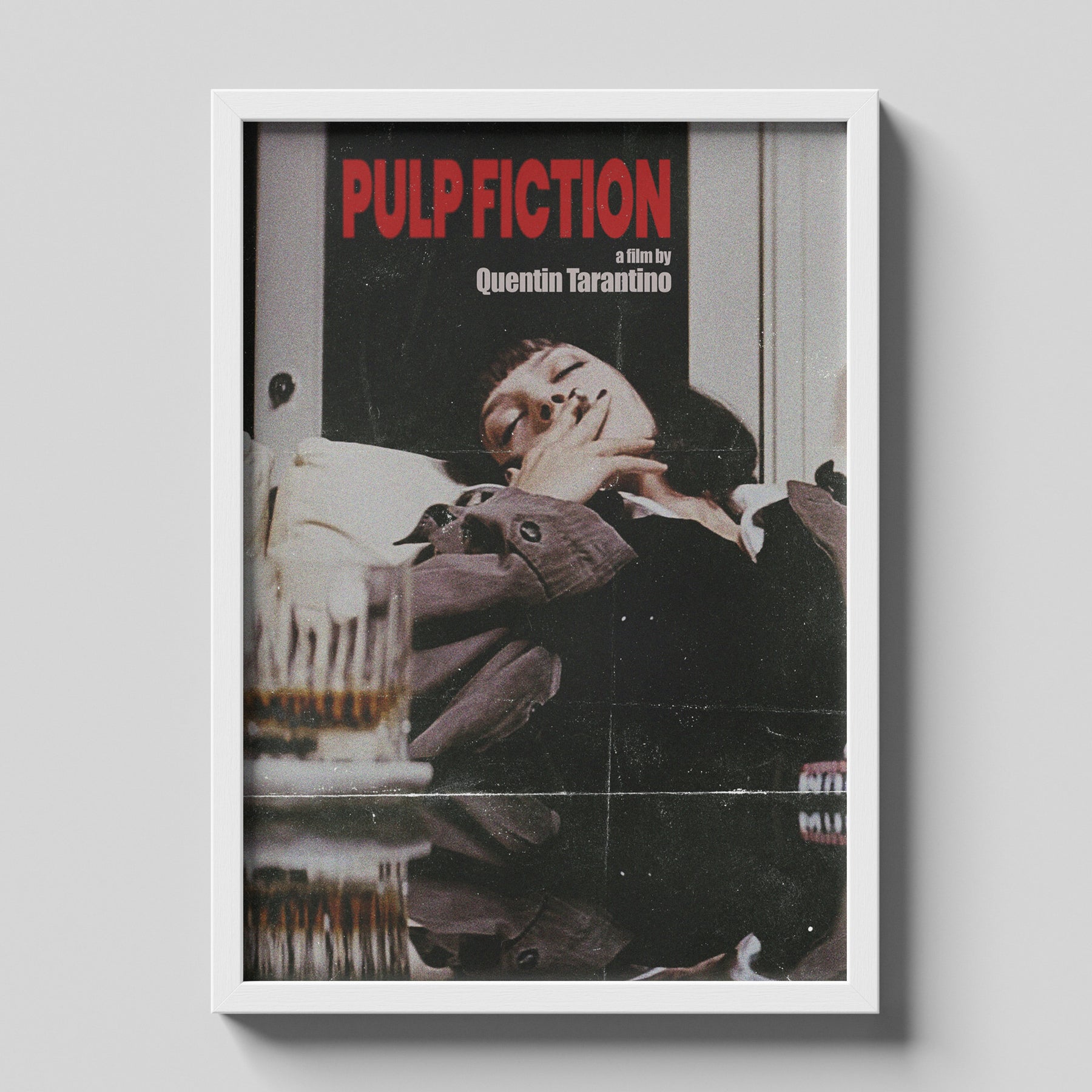 Pulp Fiction Retro Minimal Movie Poster Vintage Wall Art