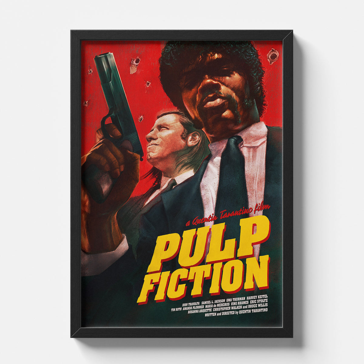 Pulp Fiction Duo Characters Movie Poster Cinematic Wall Art