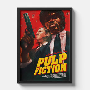 Pulp Fiction Duo Characters Movie Poster Cinematic Wall Art