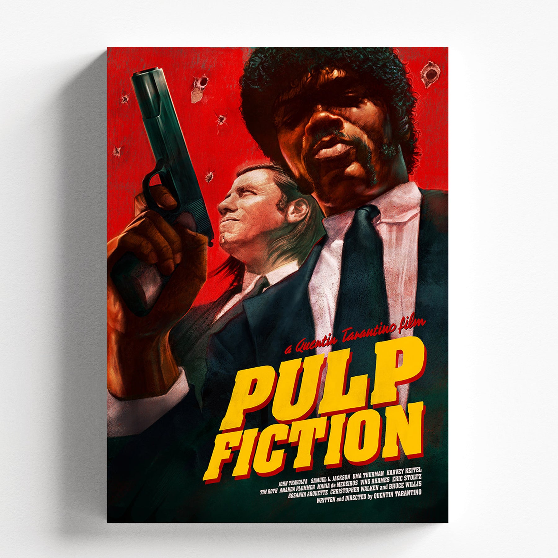 Pulp Fiction Duo Characters Movie Poster Cinematic Wall Art