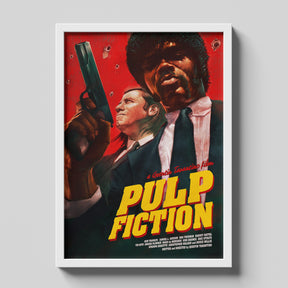 Pulp Fiction Duo Characters Movie Poster Cinematic Wall Art