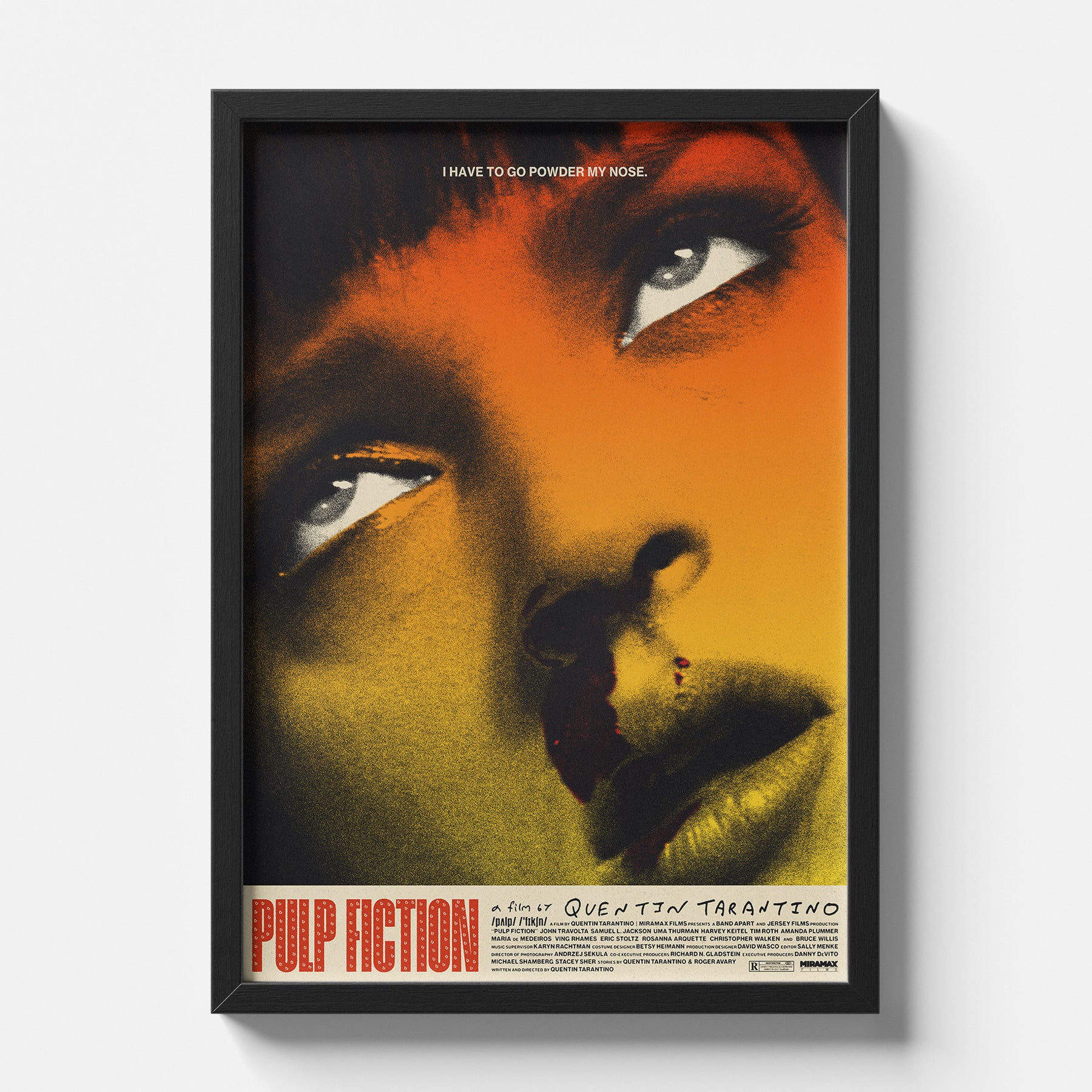 Pulp Fiction Iconic Closeup Cinematic Movie Poster Wall Art