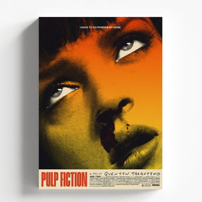 Pulp Fiction Iconic Closeup Cinematic Movie Poster Wall Art