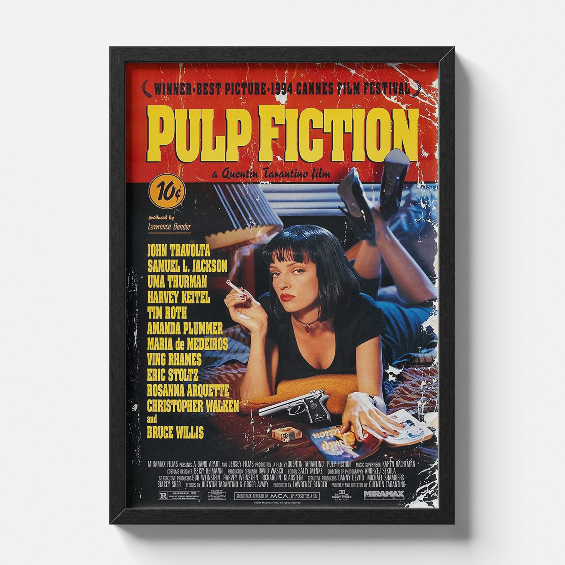 Pulp Fiction Classic Movie Poster Vintage Cinema Wall Art
