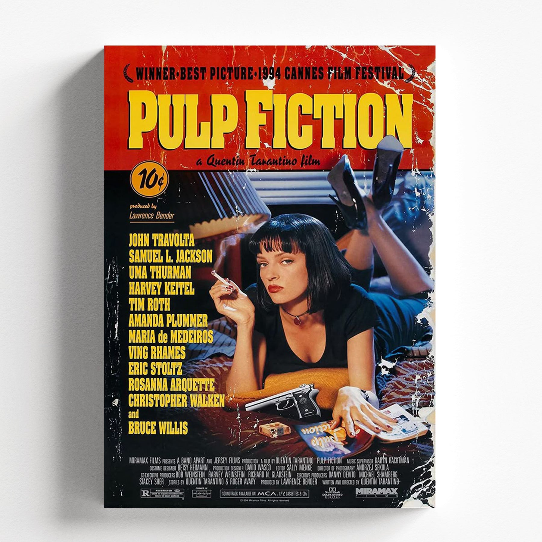 Pulp Fiction Classic Movie Poster Vintage Cinema Wall Art