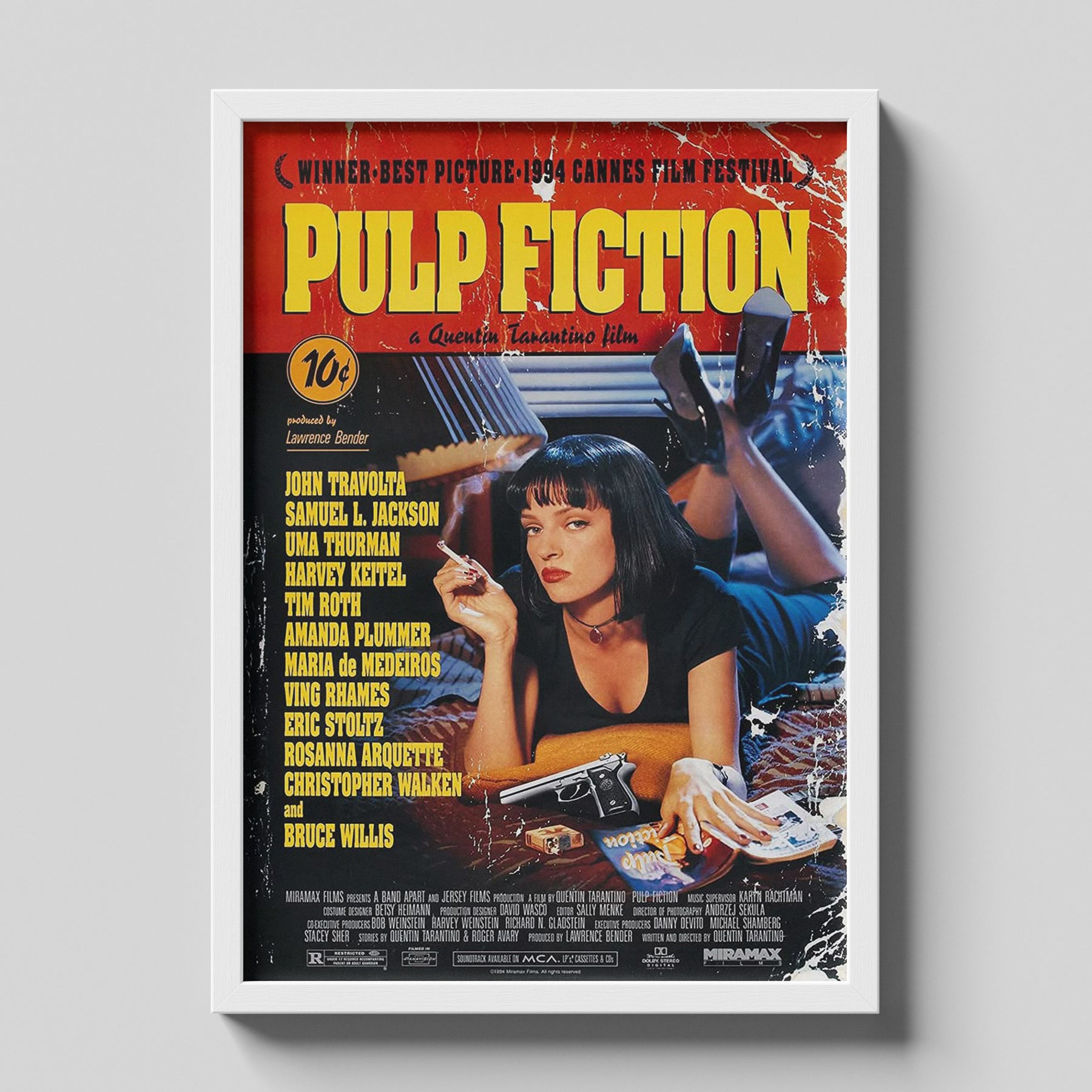 Pulp Fiction Classic Movie Poster Vintage Cinema Wall Art