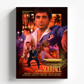 Scarface Movie Poster Vintage Collage Cinematic Wall Art
