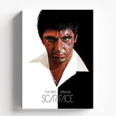 Scarface Tony Montana Minimal Portrait Movie Poster Wall Art